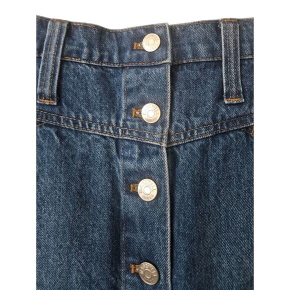 Madewell NWT Skirt Denim Jean Medium Wash Button Down Stretch Pockets Size 31 - Picture 3 of 8